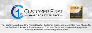 Griegers is a 3 time J.D. Powers- Customer First Award Winner for excellence