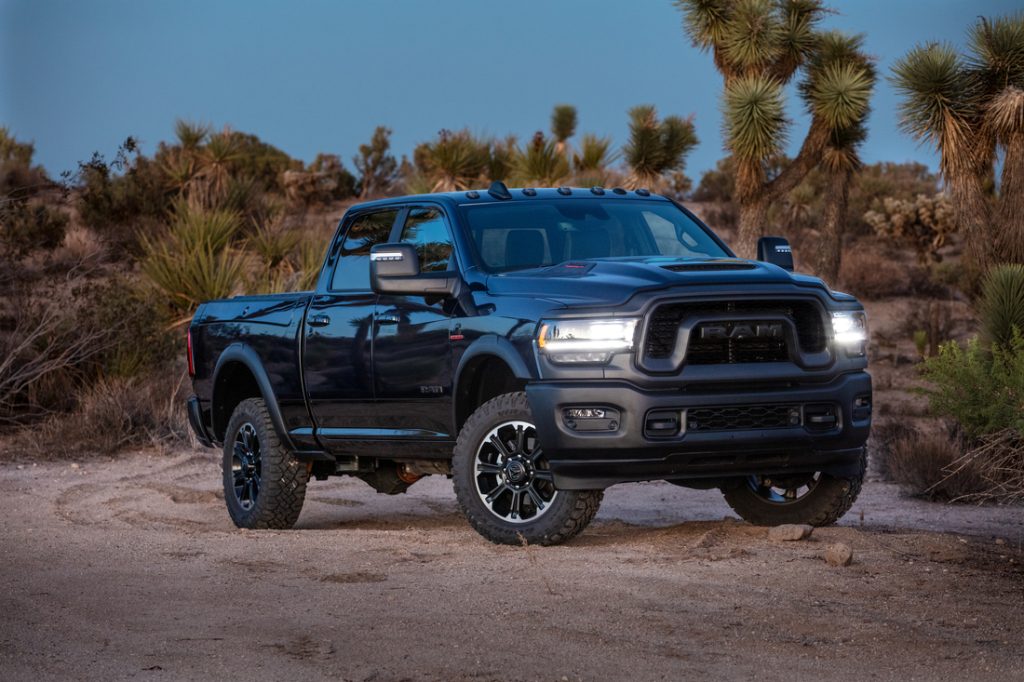 RAM 2500: A heavy-duty pickup truck engineered for tough people that need maximum performance.  It offers a towing capacity of up to 19,680 pounds and a payload capacity of up to 4,050 pounds.